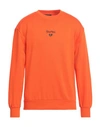 Self Made By Gianfranco Villegas Man Sweatshirt Orange Size Xxl Cotton