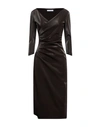 Chiara Boni La Petite Robe Woman Midi Dress Dark Brown Size 10 Polyamide, Elastane