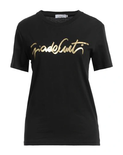 Giada Curti Resort Woman T-shirt Black Size S Cotton
