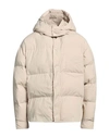 Jacquemus Quilted Shell Hooded Down Jacket In Beige
