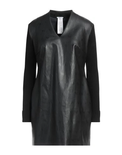 Wolford Woman Mini Dress Black Size S Polyester, Elastane, Virgin Wool, Cotton, Polyurethane Coated