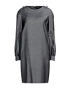 Cavalli Class Woman Mini Dress Midnight Blue Size 4 Viscose, Virgin Wool, Polyamide, Elastane In Blue