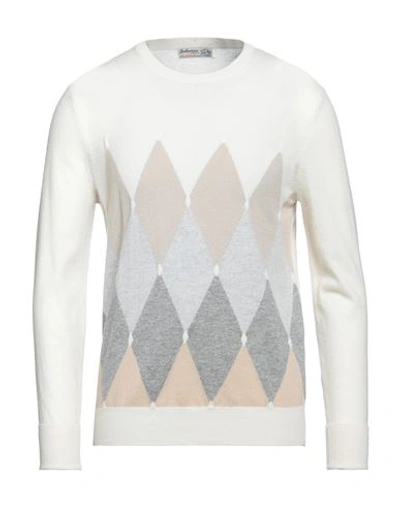 Ballantyne Man Sweater Ivory Size 44 Cashmere In Neutrals