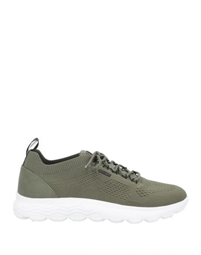 Geox Man Sneakers Military Green Size 9 Textile Fibers, Rubber