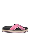 Kenzo Woman Espadrilles Pink Size 8 Textile Fibers