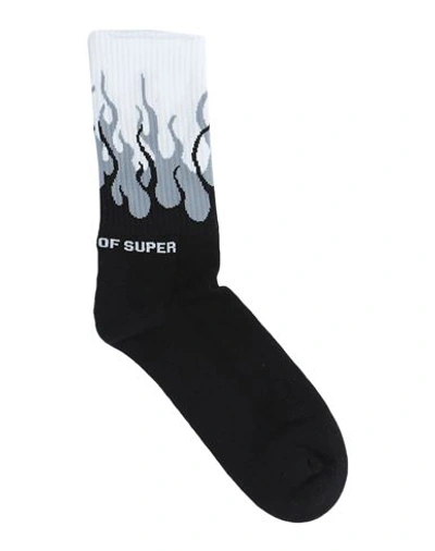 Vision Of Super Black Socks Flames Man Socks & Hosiery White Size Onesize Cotton, Polyester, Elastan