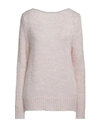 Bellwood Woman Sweater Light Pink Size M Mohair Wool, Polyamide, Merino Wool In Pink