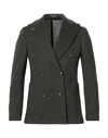 Breras Milano Man Blazer Dark Green Size 40 Wool, Cotton