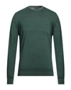 +39 Masq Man Sweater Green Size 38 Merino Wool