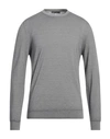 +39 Masq Man Sweater Grey Size 44 Merino Wool In Grey