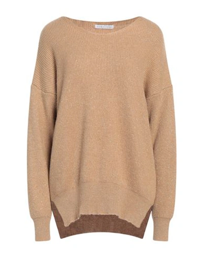 Caractere Caractère Woman Sweater Camel Size 2 Wool, Viscose, Polyamide, Cashmere In Beige
