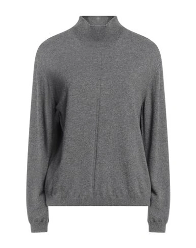 Bellwood Woman Turtleneck Lead Size L Wool, Viscose, Cashmere, Polyamide In Grey