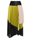 Diesel Black Gold Woman Midi Skirt Acid Green Size 00 Polyester In Green