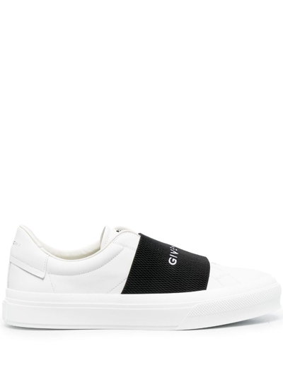 Givenchy Kid's Logo Leather Slip-on Sneakers, Toddlers In 10p-white