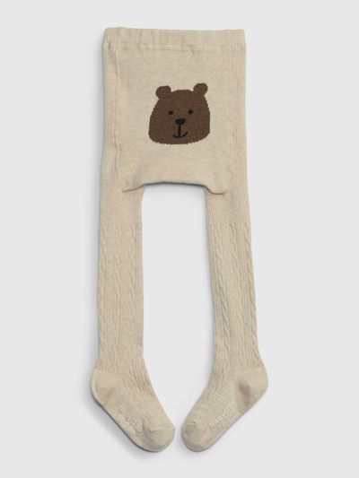 Gap Babies' Toddler Brannan Bear Cable-knit Tights In Oatmeal Beige