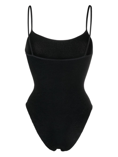 HUNZA G BLACK PAMELA CRINKLE SWIMSUIT,PAMELASWIMCRINKLE20774287