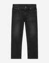 Dolce & Gabbana Graffiti-print Straight-leg Jeans In Multicolor