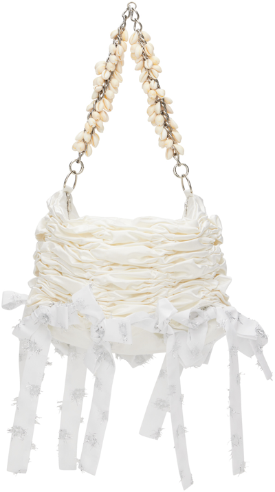 Chopova Lowena Ssense Exclusive White Wedding Mini Pearl Bag
