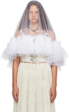 CHOPOVA LOWENA SSENSE EXCLUSIVE WHITE WEDDING VEIL