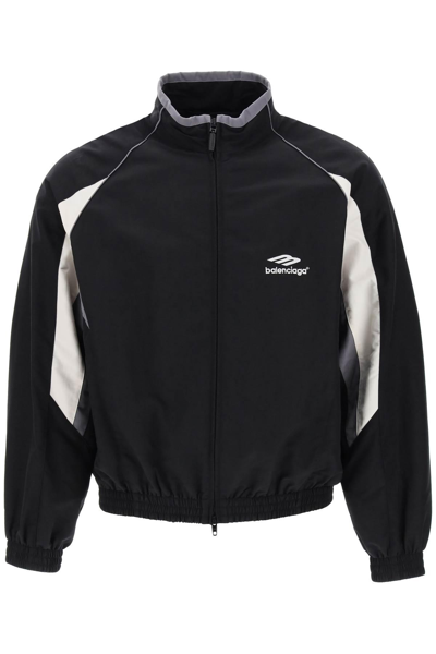 Balenciaga 3b Sports Icon Track Jacket In Black