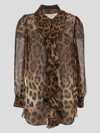 Dolce & Gabbana Pleated Long-sleeved Shirt In Leo New