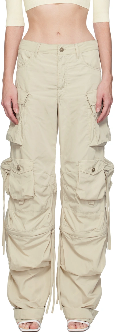 Attico Fern Cargo Pants In Ivory