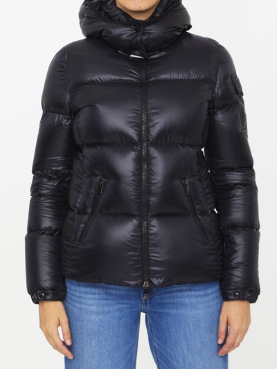 Moncler Fourmine Nylon Down Jacket In Black