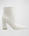 Marc Fisher Ltd Yanara Leather Zip Booties In Ivory