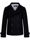 Dsquared2 Double-breasted Buttoned Jacket In Black