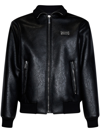Dsquared2 Faux Shearling Black Bomber Jacket In Black