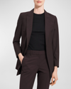 Theory Etiennette One-button Good Wool Suiting Jacket In Mink