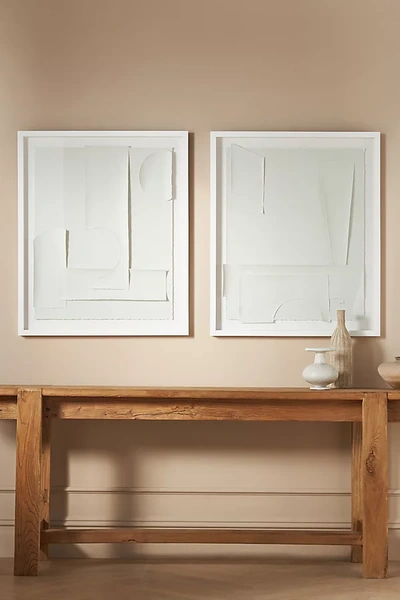 Anthropologie Texture & Shape 2 Wall Art In Grey
