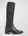 The Office Of Angela Scott Ms. Brigitte Leather Boot In Black
