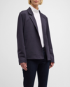 Eileen Fisher Open-front Flex Ponte Blazer In Nocturne