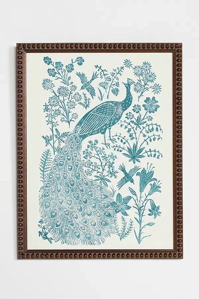 Artfully Walls Peacock Garden Wall Art In Blue