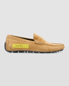 MOSCHINO MEN'S SUEDE LOGO DRIVERS