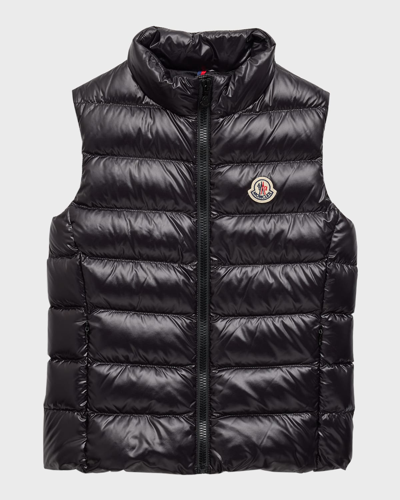 MONCLER KID'S GHANY QUILTED PUFFER DOWN VEST