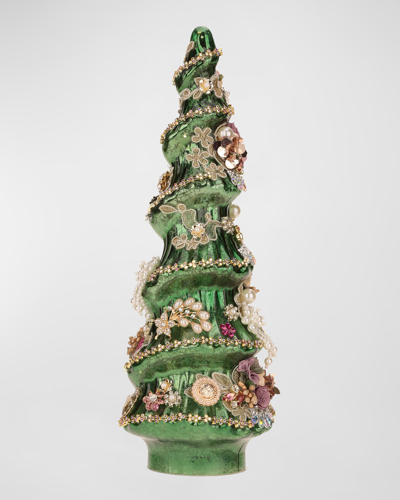 Mark Roberts Jeweled Christmas Tree, 15" In Green