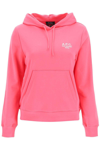 Apc A. P.c. Manuela Printed Cotton Jersey Hoodie In Fuchsia