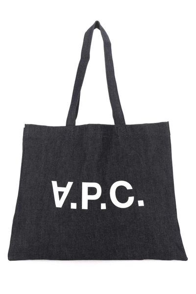 Apc A.p.c. Blue Denim Daniela Shopping Bag