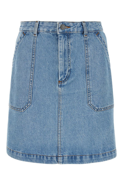 A.p.c. Skirts In Iablightblue