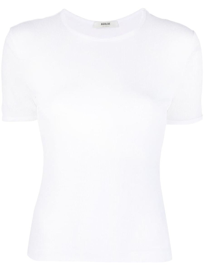 Agolde Abbie Slim Tee In White