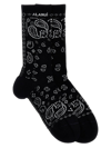 Alanui Bandana-intarsia Socks In Blue