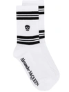 ALEXANDER MCQUEEN ALEXANDER MCQUEEN BLACK AND SOCKS WITH SKULL AND STRIPES