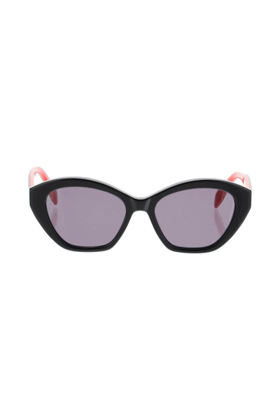Alexander Mcqueen Two-tone Sunglasses In Black,red
