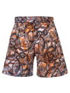 Aries Glycon Board Shorts Purple In Multi