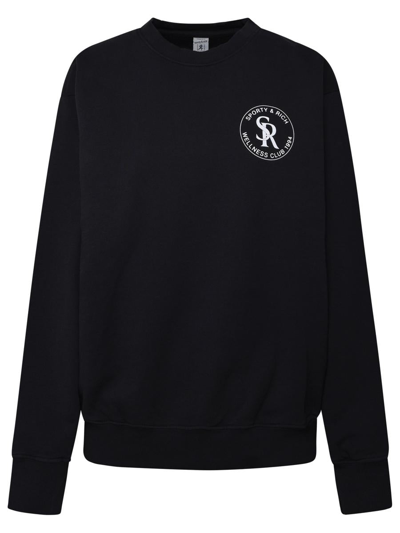 Sporty And Rich Black Cotton Sweatshirt