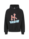 Blue Sky Inn Printed Cotton Hoodie In Black