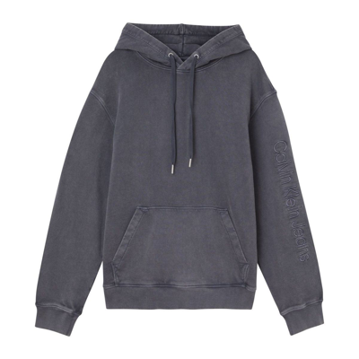 Calvin Klein Institutional Wash Hoodie Clothing In Pt2 Washed Black