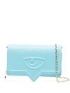 Chiara Ferragni Crossbody Bags  Woman In Gnawed Blue